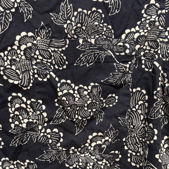 J. Crew Dark Flex Washed Blue Floral Button Down Shirt - Picture 3 of 4